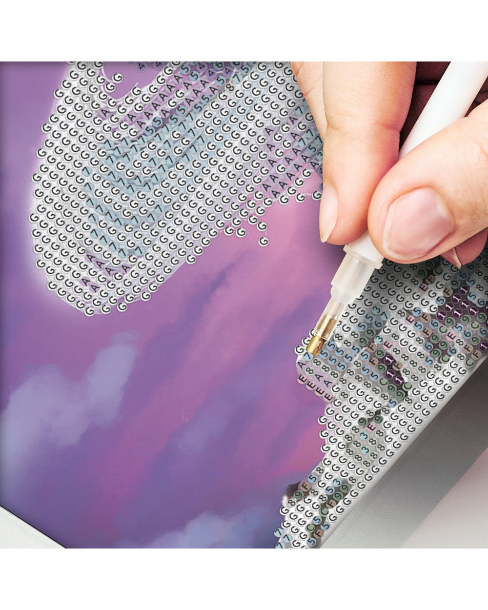 Hinkler Light Up Crystal Canvas, Unicorn in Moonlight, DIY Crystal Art Kit, Creative Craft Activity, Kids Art Supplies