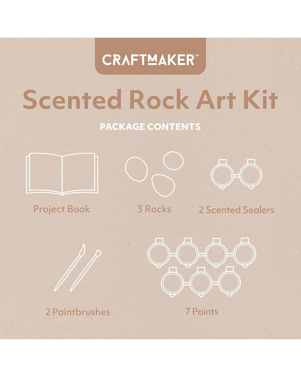 Hinkler Scented Rock Art Kit, DIY Craft Activity, Creative Rock Painting, Fun Sensory Art Project, Kids Art Supplies
