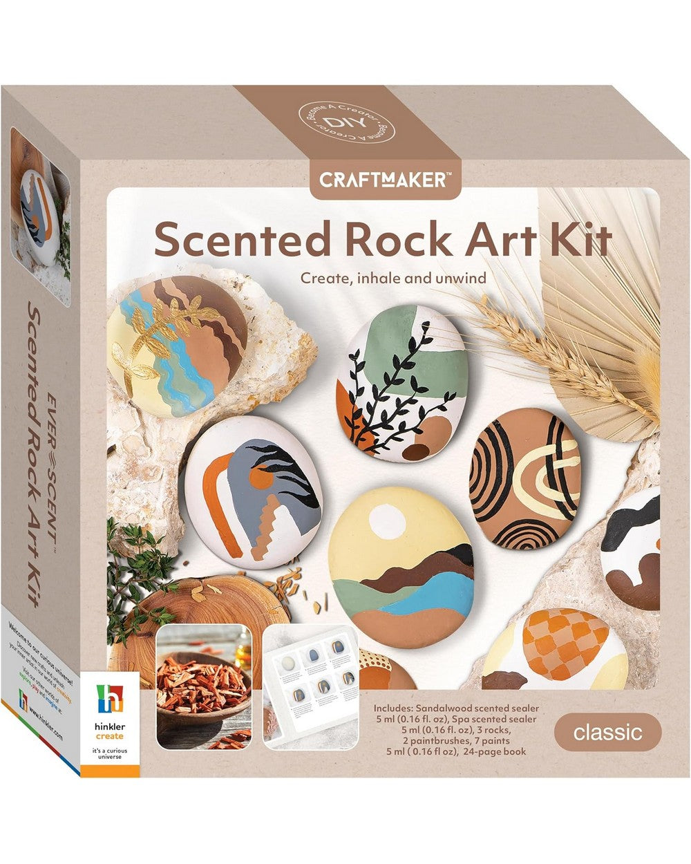 Hinkler Scented Rock Art Kit, DIY Craft Activity, Creative Rock Painting, Fun Sensory Art Project, Kids Art Supplies
