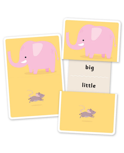 Hinkler Junior Explorers Opposites Slide & Learn Flash Cards - Educational Flash Cards for Toddlers, Fun Learning of Opposites with Interactive Slide Feature