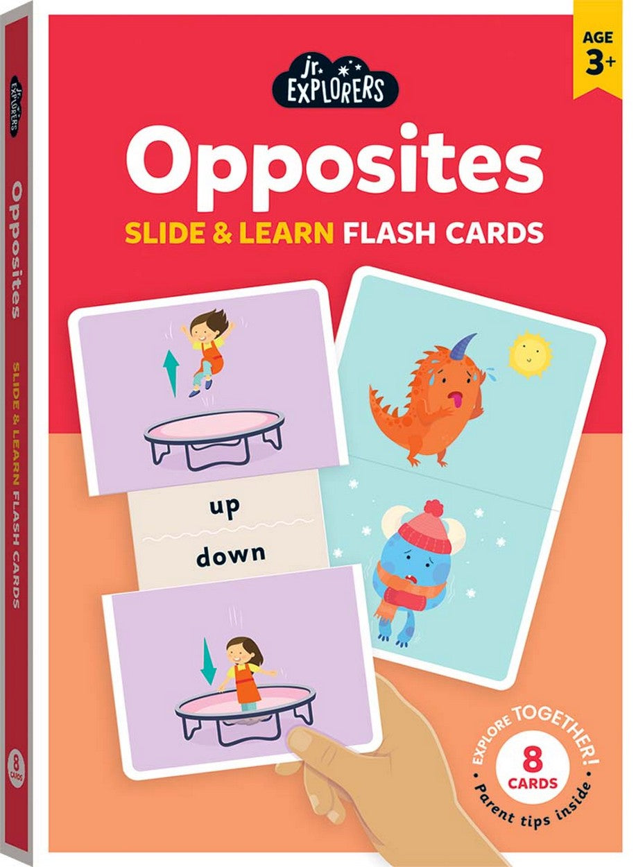 Hinkler Junior Explorers Opposites Slide & Learn Flash Cards - Educational Flash Cards for Toddlers, Fun Learning of Opposites with Interactive Slide Feature