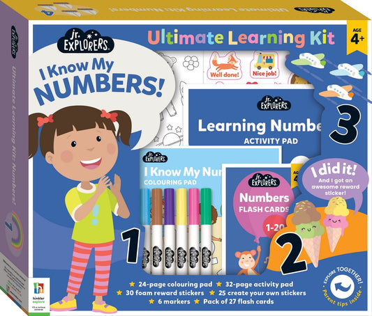 Hinkler Junior Explorers Ultimate Activity Kit I Did It Numbers - Fun and Interactive Learning Kit for Toddlers, Build Number Recognition, Counting Skills, and Early Math Development