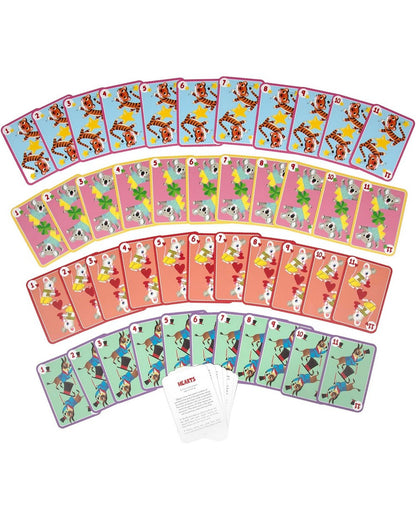 eeBoo Hearts Playing Cards – Classic Card Game for Family Fun, Educational, Durable, Beautifully Illustrated Deck