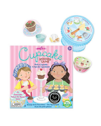 eeBoo Cupcake Spinner Game – Fun Family Game, Kids' Educational Game, Colorful Cupcake-Themed, Interactive Play for 2-4 Players