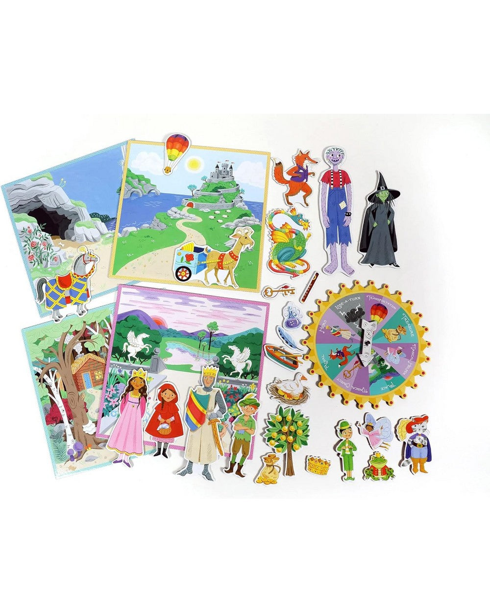 eeBoo Fairytale Spinner Game – Fun Family Game, Kids' Educational Game, Fairy Tale-Themed, Interactive Play for 2-4 Players