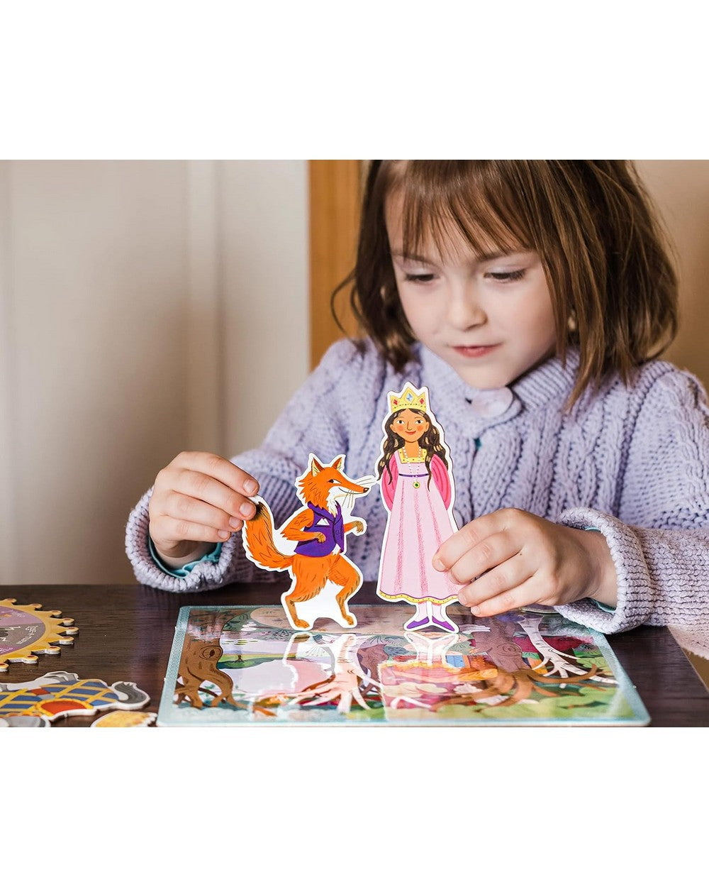 eeBoo Fairytale Spinner Game – Fun Family Game, Kids' Educational Game, Fairy Tale-Themed, Interactive Play for 2-4 Players