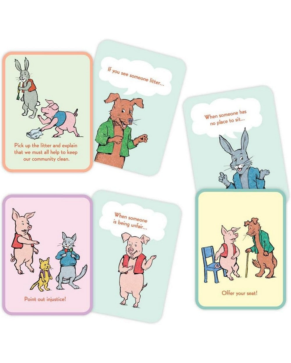 eeBoo Good Citizenship Conversation Cards – Educational Discussion Game for Kids, Teaching Values, Social Skills