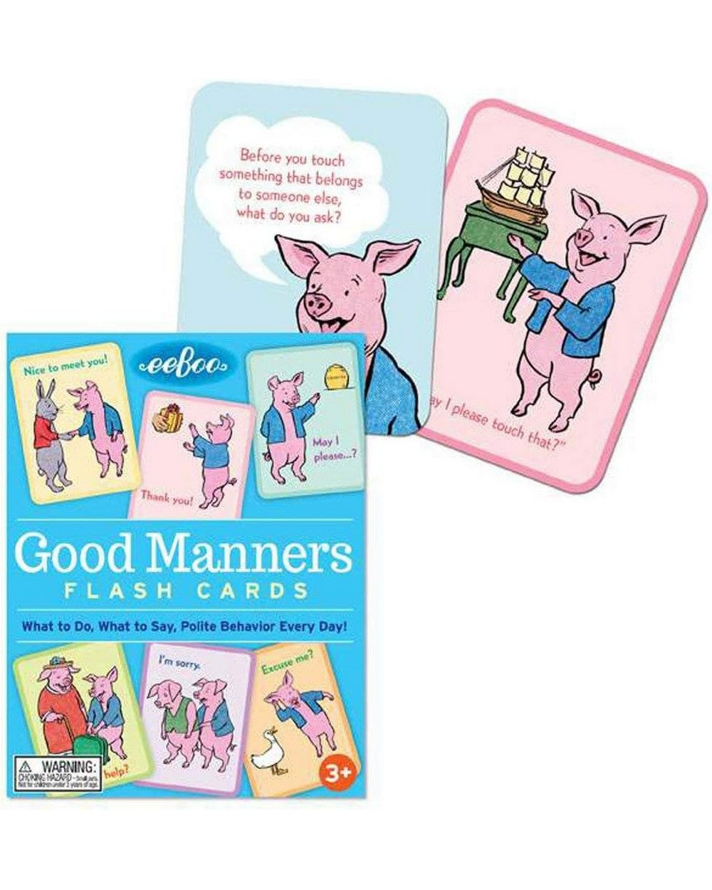 eeBoo Good Manners Conversation Cards – Educational Game for Kids, Teaching Social Skills and Etiquette