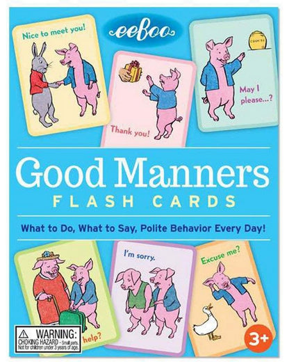 eeBoo Good Manners Conversation Cards – Educational Game for Kids, Teaching Social Skills and Etiquette