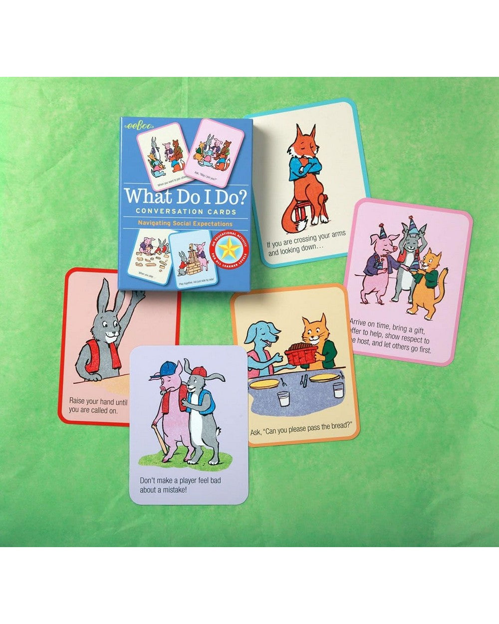 eeBoo What Do I Do Conversation Cards – Educational Game for Kids, Teaching Problem-Solving and Social Skills