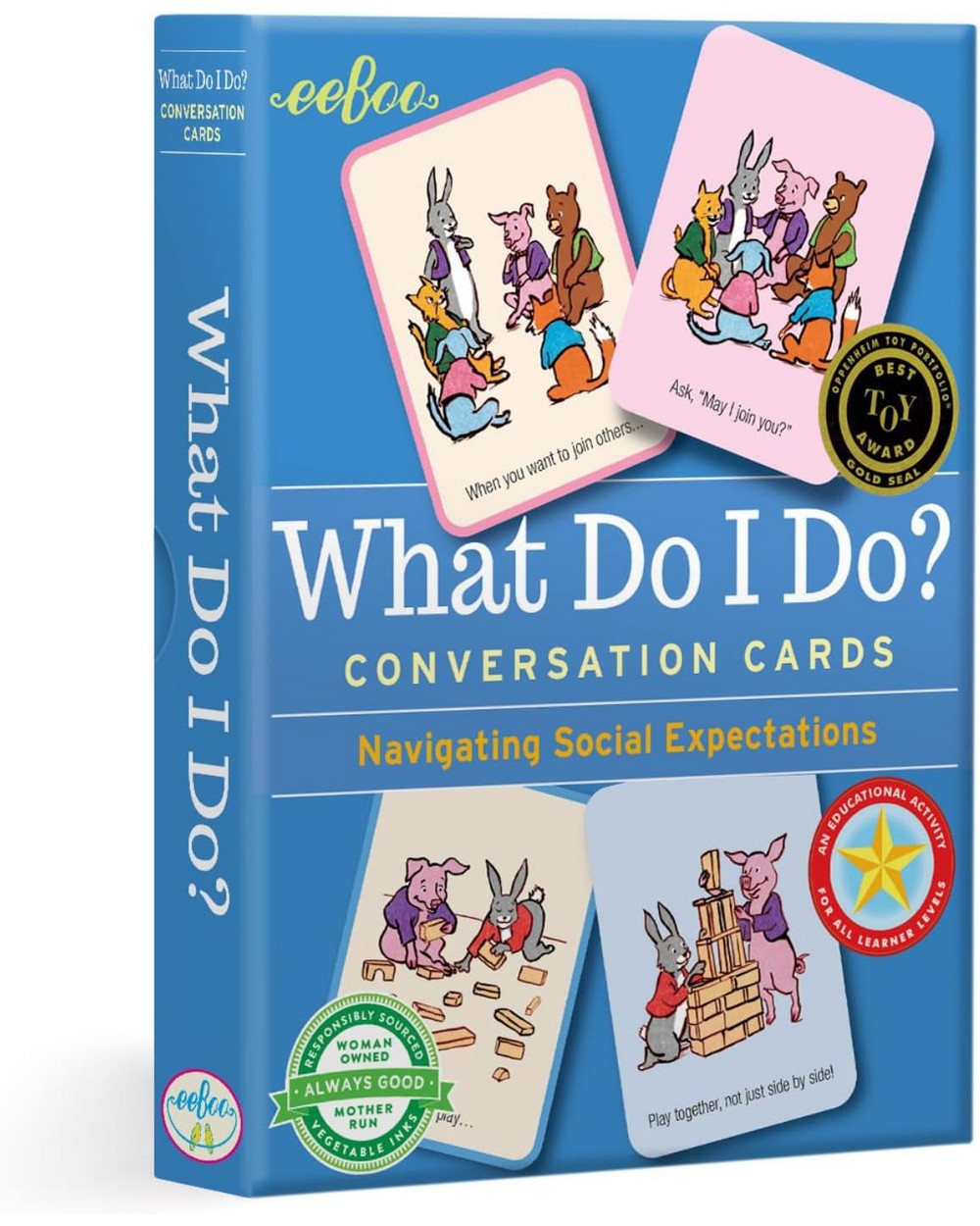 eeBoo What Do I Do Conversation Cards – Educational Game for Kids, Teaching Problem-Solving and Social Skills