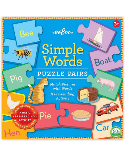 eeBoo Simple Word Game – Educational Spelling and Vocabulary Game for Kids, Fun Learning Activity, Family-Friendly