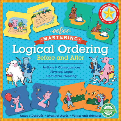 eeBoo Before and After Game - Educational Learning for All Learner Levels, Fun Activity to Teach Sequence and Logic Skills for Kids