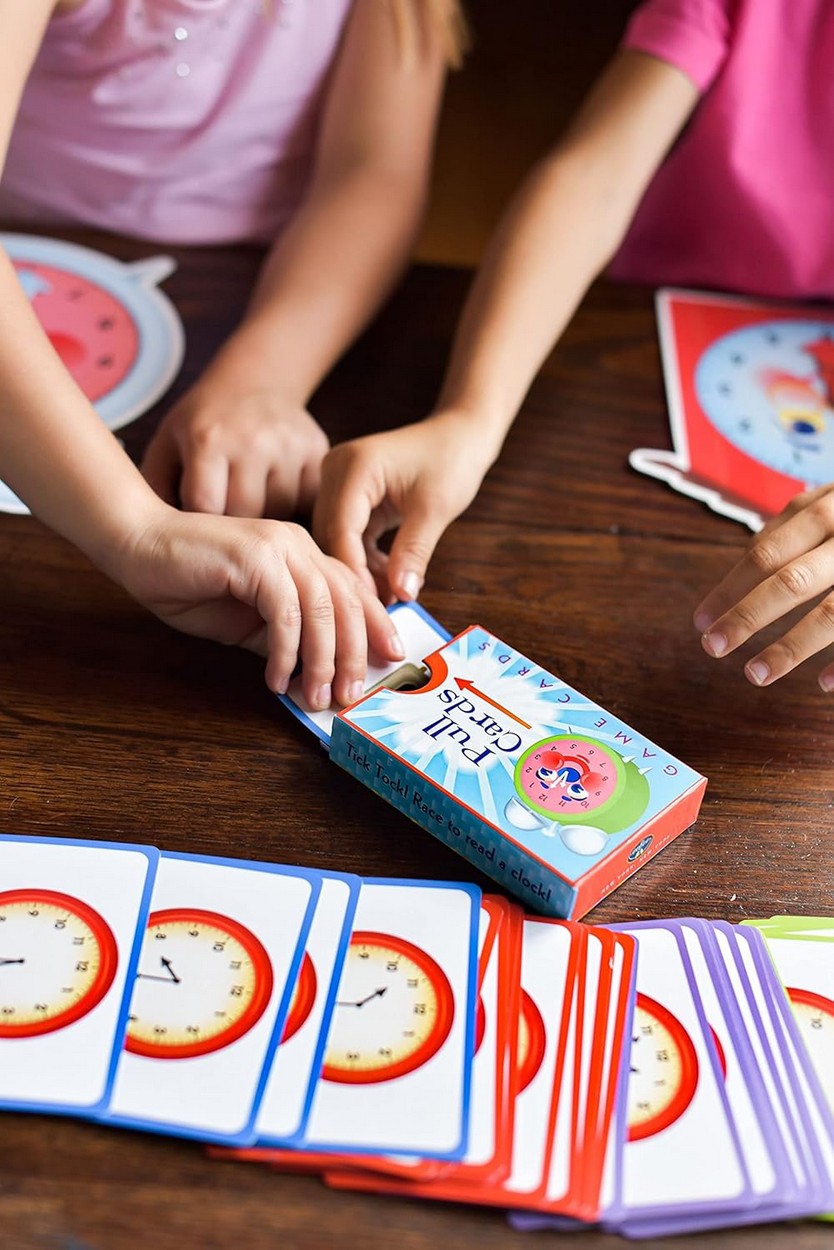 eeBoo Time Telling Game - Fun and Educational Learning Activity for Kids, Teaches Analog and Digital Clocks