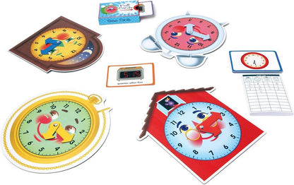 eeBoo Time Telling Game - Fun and Educational Learning Activity for Kids, Teaches Analog and Digital Clocks