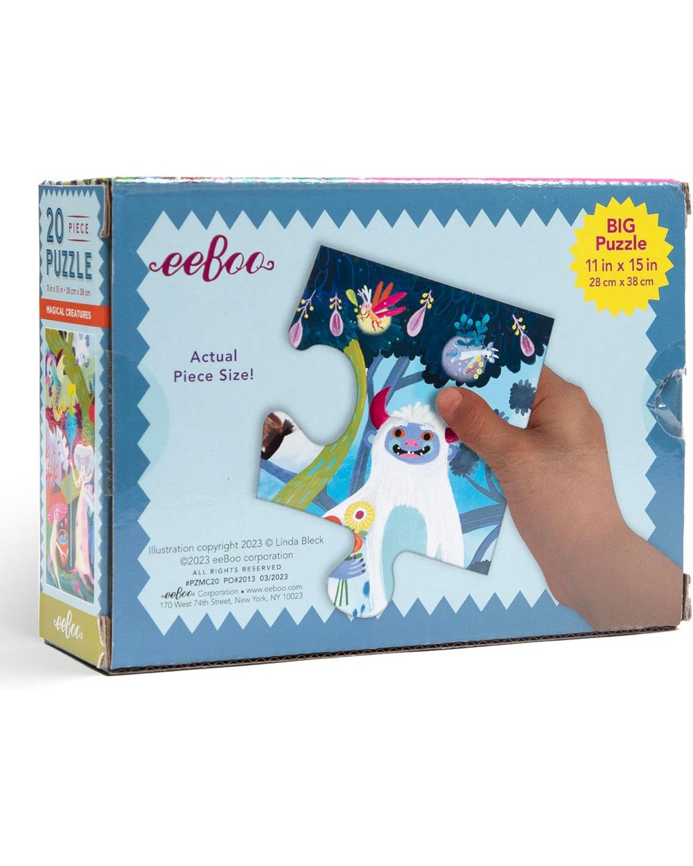 eeBoo Magical Creatures 20-Piece Puzzle – Fun and Educational Puzzle for Kids, Colorful & Imaginative Designs, Perfect for Early Learners