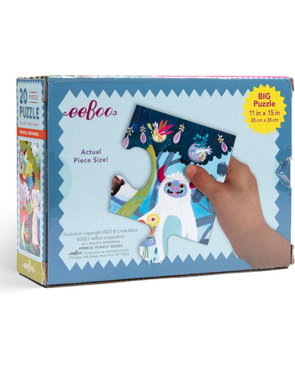 eeBoo Magical Creatures 20-Piece Puzzle – Fun and Educational Puzzle for Kids, Colorful & Imaginative Designs, Perfect for Early Learners