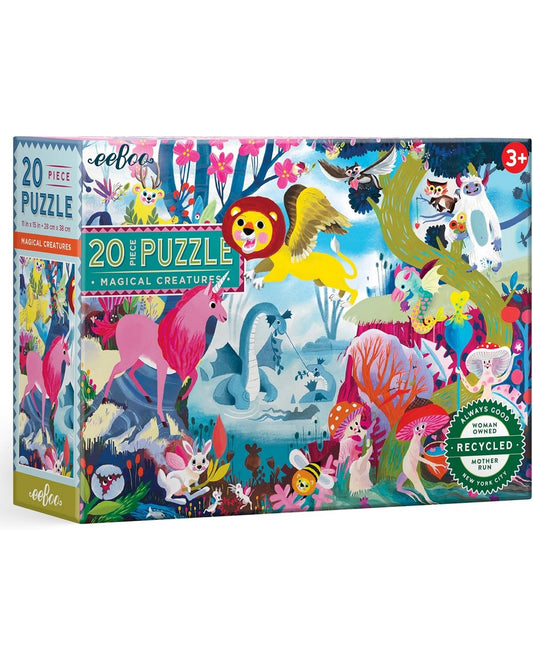 eeBoo Magical Creatures 20-Piece Puzzle – Fun and Educational Puzzle for Kids, Colorful & Imaginative Designs, Perfect for Early Learners