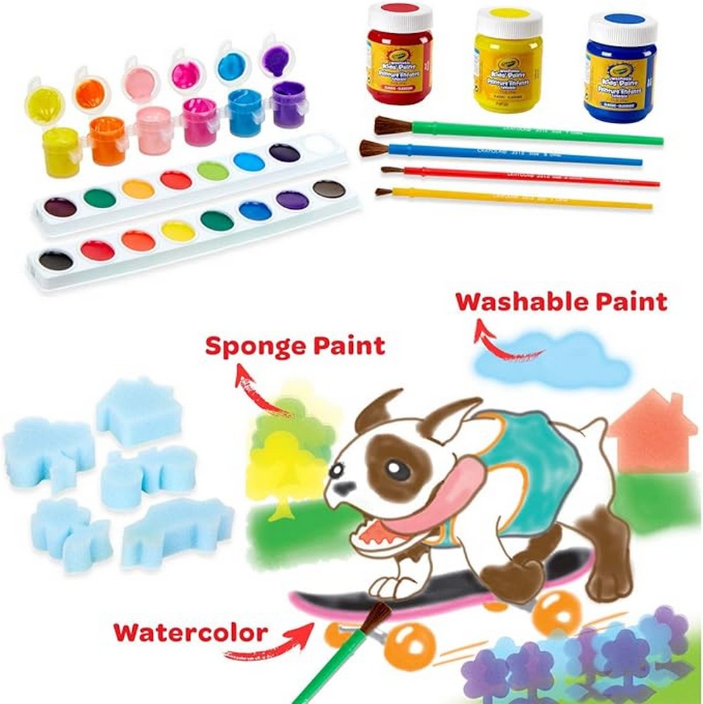 Crayola Washable Paint Kit - Vibrant Colors, Ideal for Kids, Art Projects, Easy to Clean, Creative Supplies, Washable Paints