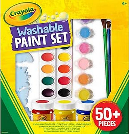 Crayola Washable Paint Kit - Vibrant Colors, Ideal for Kids, Art Projects, Easy to Clean, Creative Supplies, Washable Paints