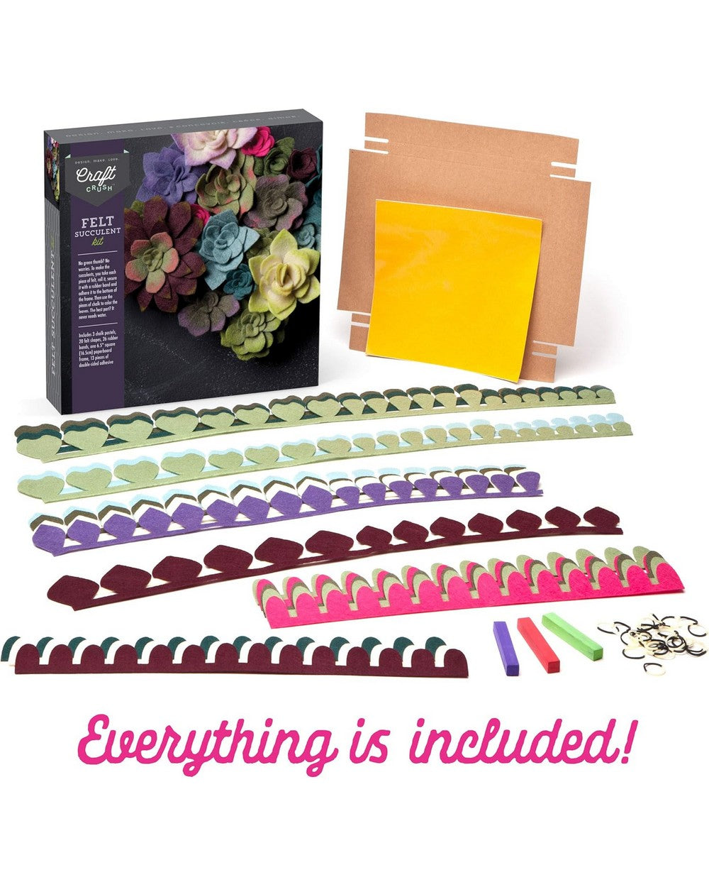 Anna Williams Craft Crush Felt Succulents Kit – DIY Craft Kit for Creating Realistic Felt Plants, Perfect for Home Decor, Beginners & Crafters