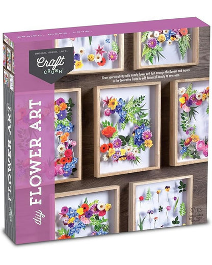 Anna Williams Craft Crush DIY Flower Art Kit – Creative Floral Wall Decor Craft Kit for Adults & Kids, Perfect for Beginners, Art Lovers, and Home Decor Projects