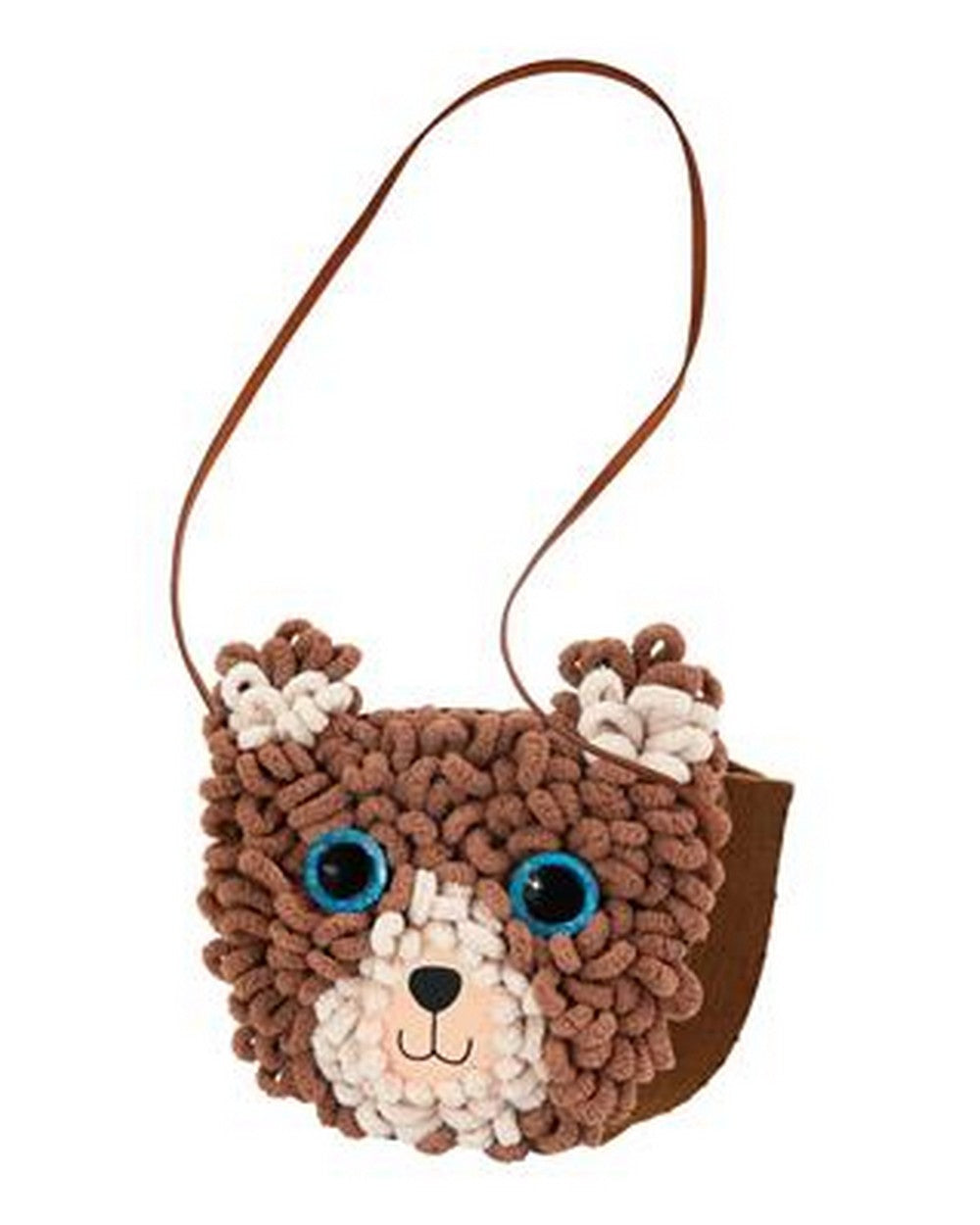 Avenir Loopie Fun My First Plush Bag Bear – DIY Plush Craft Kit for Kids, Cute and Soft Bear Shaped Bag, Ideal for Beginners and Creative Play