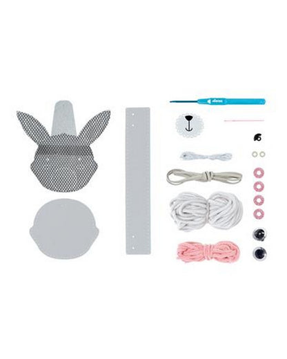 Avenir Loopie Fun My First Plush Bag Bunny – DIY Plush Craft Kit for Kids, Cute and Soft Bunny Shaped Bag, Perfect for Beginners and Creative Play