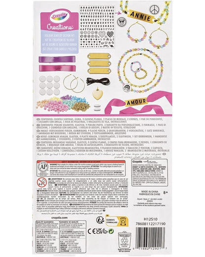 Crayola Creations Golden Jewelry Design Kit – DIY Craft Kit for Kids, Create Custom Jewelry with Gold Accents