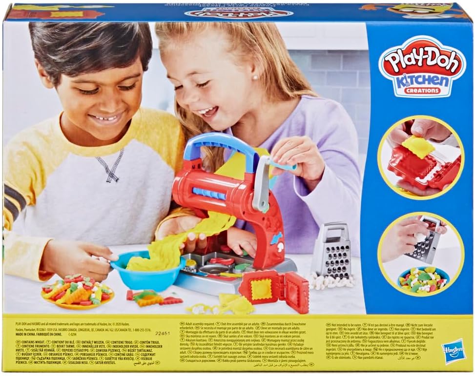 Play-Doh Noodle Party Playset - Pasta Maker, Noodle Machine, Pretend Play, Creative Cooking, Kids Food Toys, Dough Play