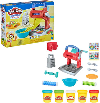 Play-Doh Noodle Party Playset - Pasta Maker, Noodle Machine, Pretend Play, Creative Cooking, Kids Food Toys, Dough Play