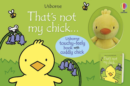 Usborne That's Not My Chick Book and Toy – Touch and Feel Board Book with Plush Chick, Interactive Sensory Book for Toddlers, Early Learning