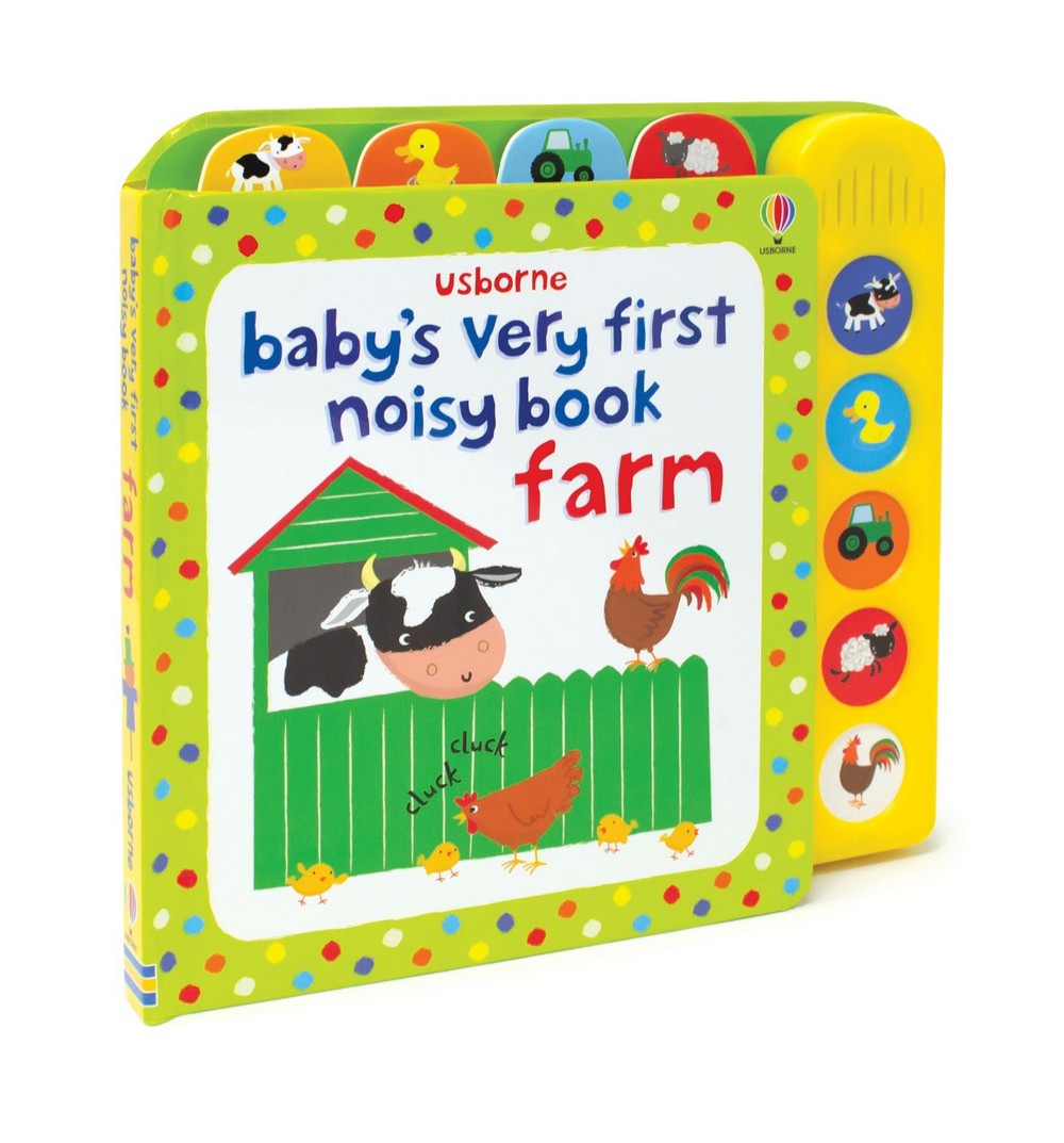 Usborne Baby's Very First Noisy Book: Farm - Interactive Sound Book, Early Learning, Toddler Farm Animals, Educational Toy