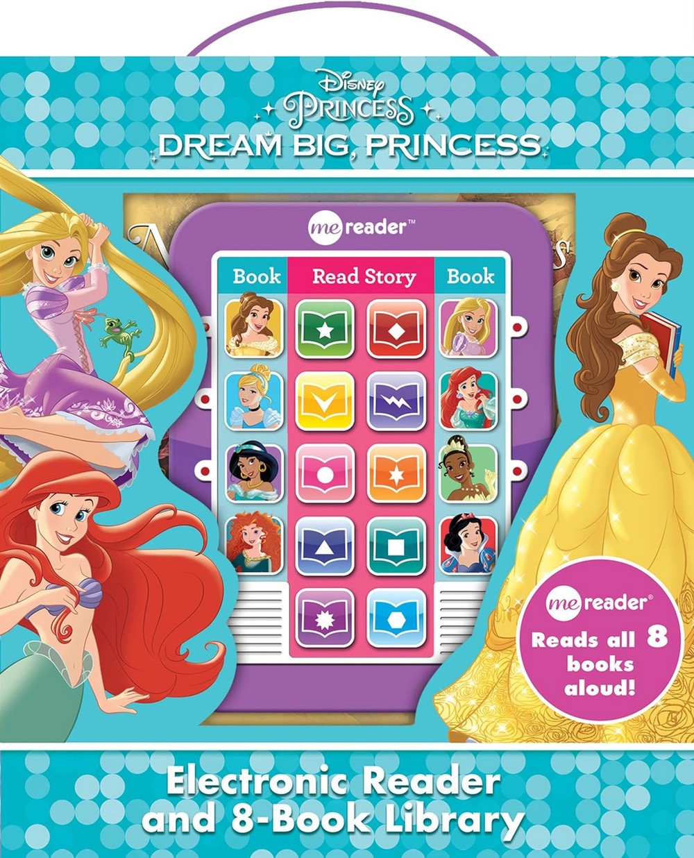 Pikids Me Reader Disney Princess Dream Big – Interactive Storybook Set, 3-Inch Box, Princess Adventures, Kids Learning, Fun Activity