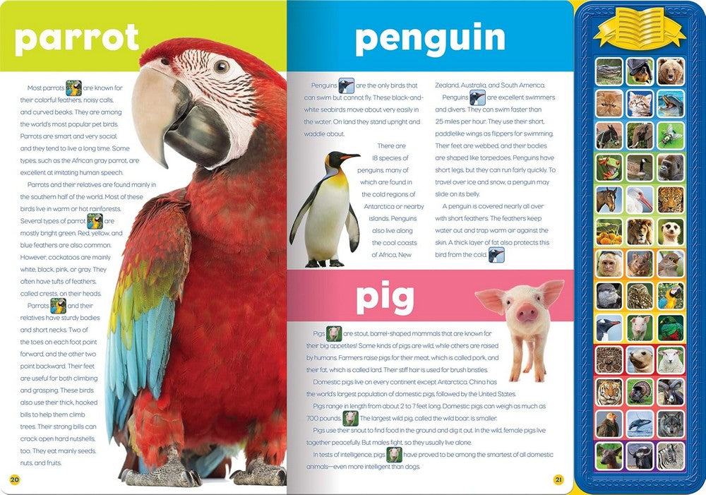 Pikids Encyclopedia Britannica Kids Animal Sound Treasury – Interactive Animal Encyclopedia, Sound Book, Animal Facts, Early Education