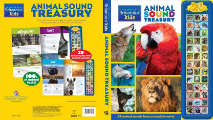 Pikids Encyclopedia Britannica Kids Animal Sound Treasury – Interactive Animal Encyclopedia, Sound Book, Animal Facts, Early Education