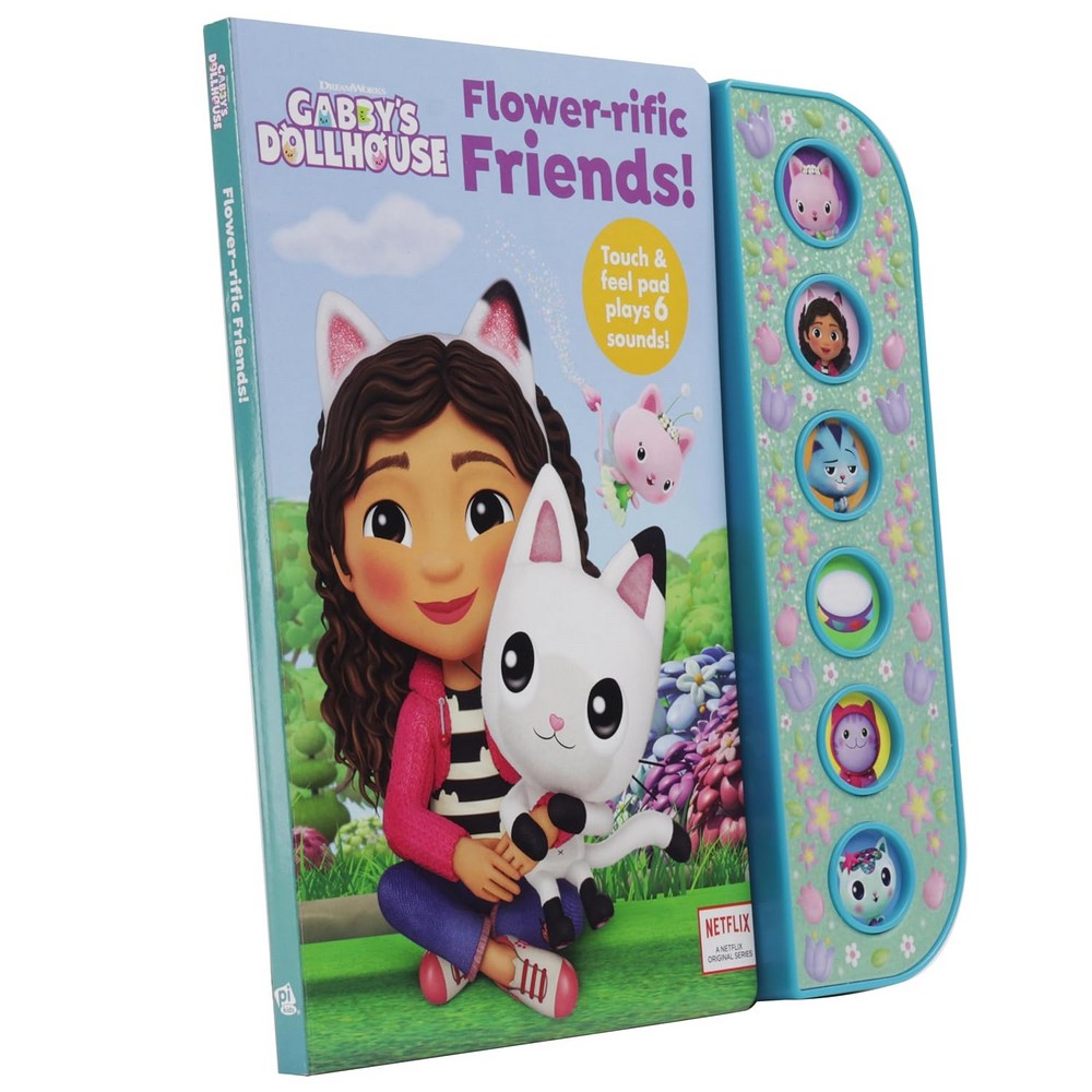 Pikids TSP Gabby's Dollhouse Flower-Riffic Friends – Interactive Sound Book, Gabby's Dollhouse Adventures, Kids Learning, Fun Storytime