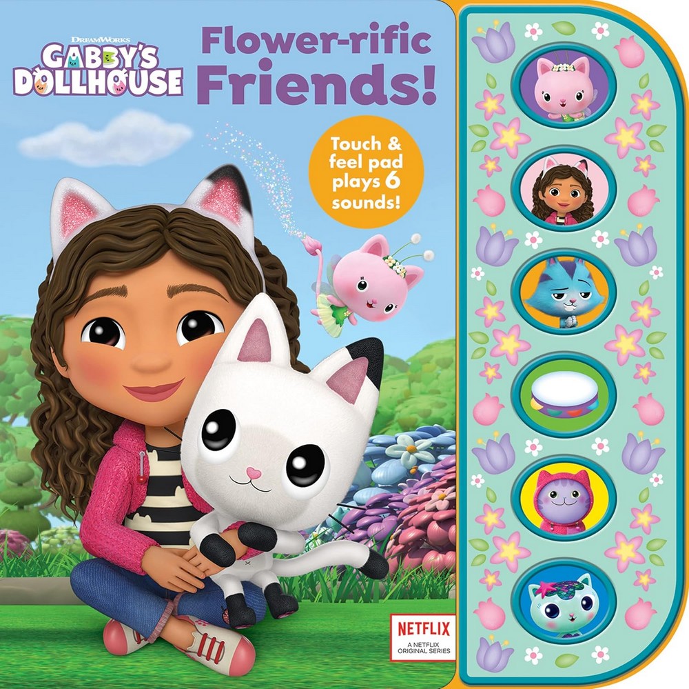 Pikids TSP Gabby's Dollhouse Flower-Riffic Friends – Interactive Sound Book, Gabby's Dollhouse Adventures, Kids Learning, Fun Storytime