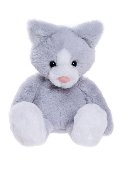 Charlie Bears Puddy Kitten Cloudy Grey Medium – Handcrafted Plush Kitten, Soft Collectible Cat, Cute Cloudy Grey Kitten,  Unique Gift,  Adorable Plush Animal