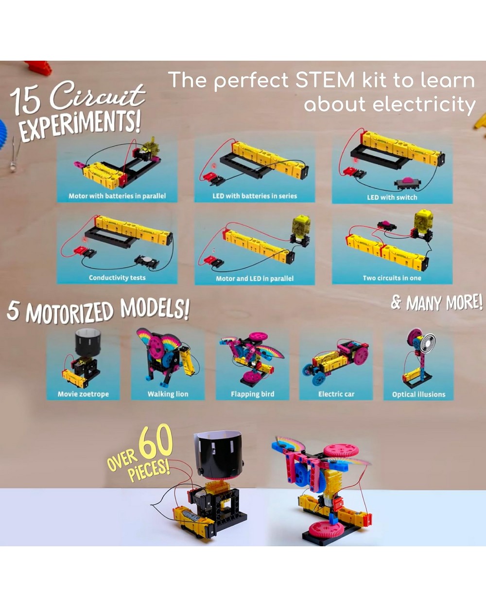 Thames & Kosmos Easy Electric Circuits Kit - STEM Learning Toy, DIY Electrical Projects, Educational Science Set, Fun Circuit Building for Kids