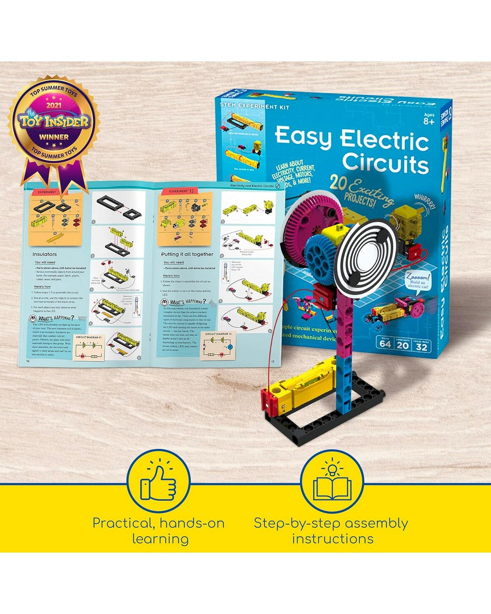 Thames & Kosmos Easy Electric Circuits Kit - STEM Learning Toy, DIY Electrical Projects, Educational Science Set, Fun Circuit Building for Kids