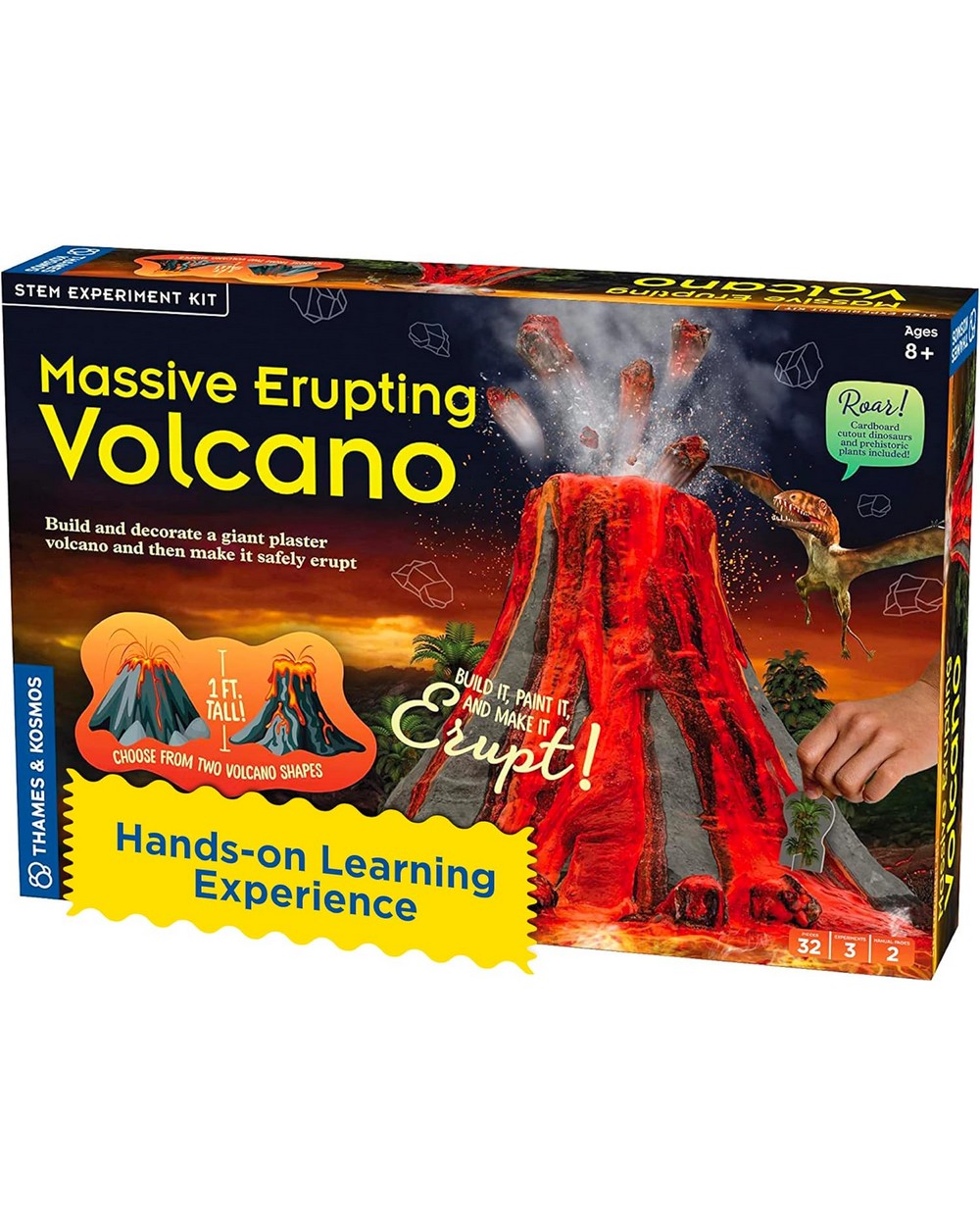 Thames & Kosmos Massive Erupting Volcano Kit - DIY Science Experiment, Educational STEM Project, Interactive Eruption Model, Fun Learning Activity