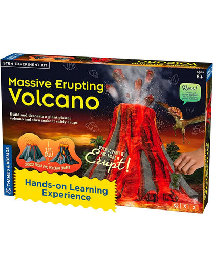 Thames & Kosmos Massive Erupting Volcano Kit - DIY Science Experiment, Educational STEM Project, Interactive Eruption Model, Fun Learning Activity