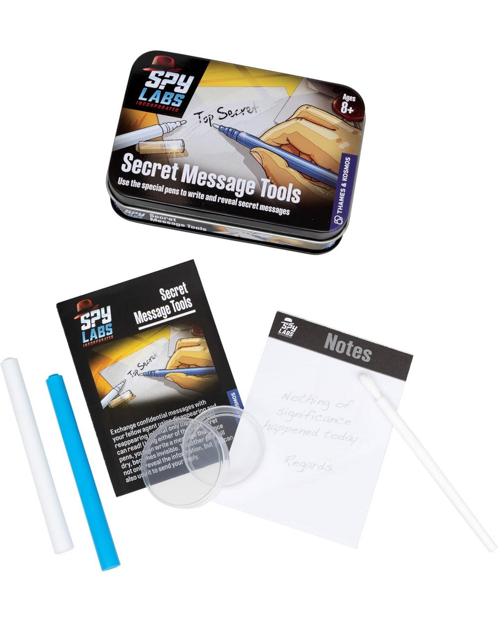 Thames & Kosmos Spy Labs Secret Message Tools Kit - DIY Spy Gear, Hidden Message Creation, Educational STEM Toy, Fun Cryptography for Kids