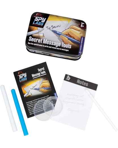 Thames & Kosmos Spy Labs Secret Message Tools Kit - DIY Spy Gear, Hidden Message Creation, Educational STEM Toy, Fun Cryptography for Kids