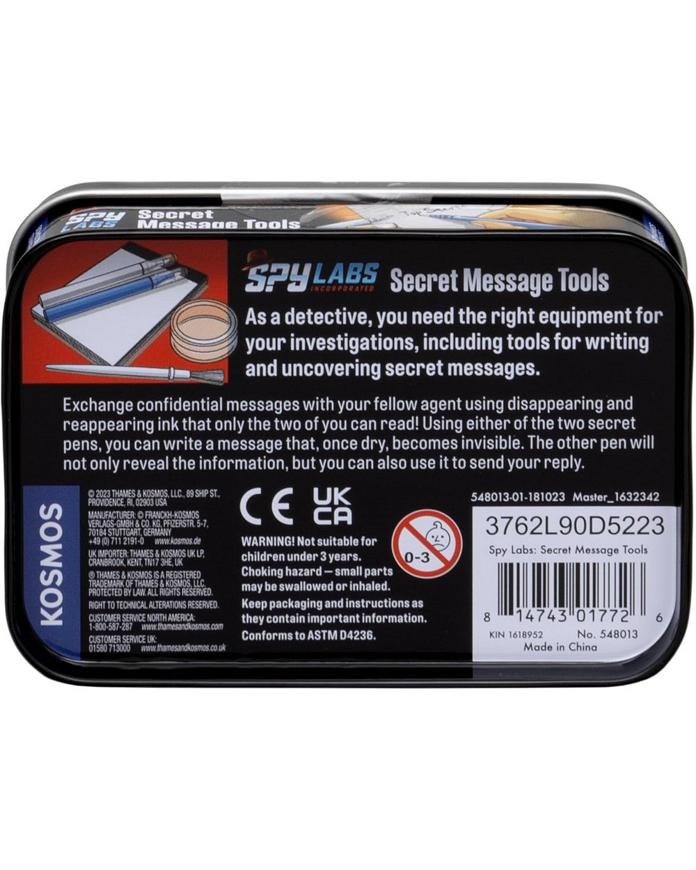 Thames & Kosmos Spy Labs Secret Message Tools Kit - DIY Spy Gear, Hidden Message Creation, Educational STEM Toy, Fun Cryptography for Kids