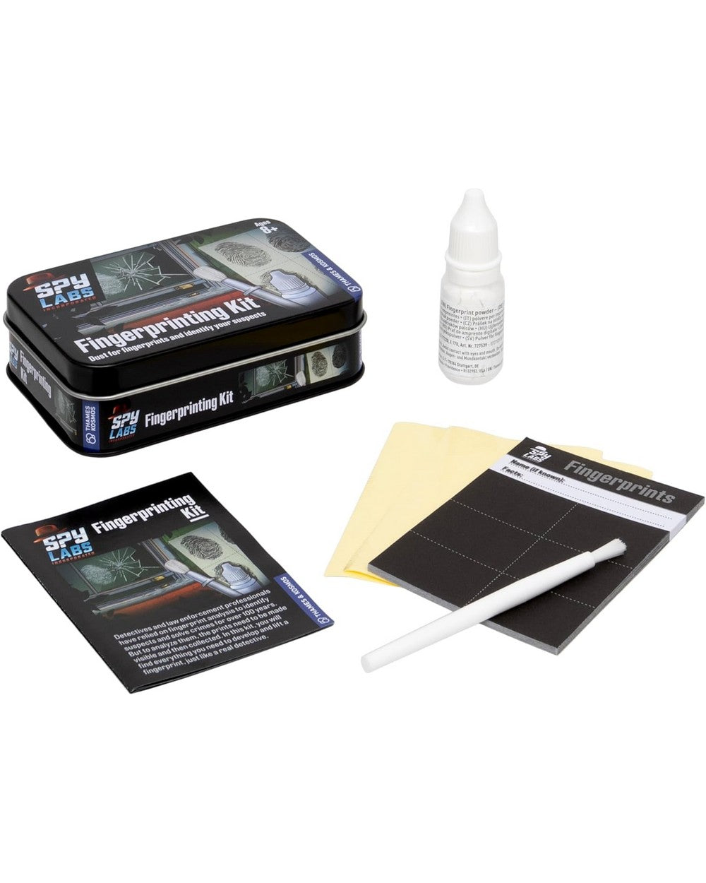 Thames & Kosmos Spy Labs Fingerprinting Kit - Forensic Science Set, DIY Fingerprint Collection, Educational Spy Toy, Interactive STEM Learning