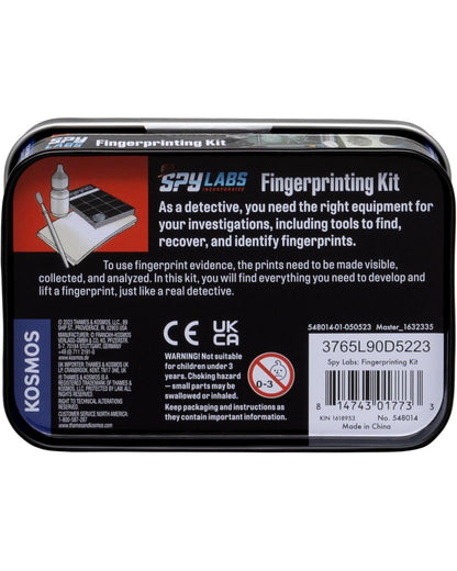 Thames & Kosmos Spy Labs Fingerprinting Kit - Forensic Science Set, DIY Fingerprint Collection, Educational Spy Toy, Interactive STEM Learning