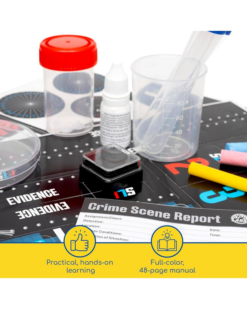 Thames & Kosmos Spy Labs Master Detective Toolkit - Forensic Science Kit, DIY Detective Gear, Educational STEM Activity, Interactive Spy Fun for Kids