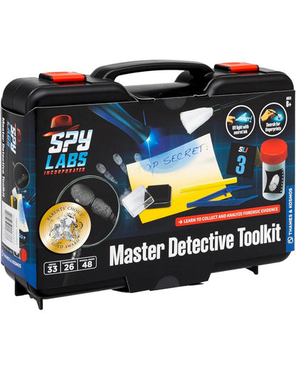 Thames & Kosmos Spy Labs Master Detective Toolkit - Forensic Science Kit, DIY Detective Gear, Educational STEM Activity, Interactive Spy Fun for Kids